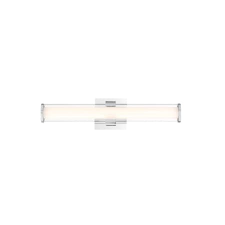 Sassi Contemporary LED Wall Sconce, 1800 Lumens, Clear/Chrome